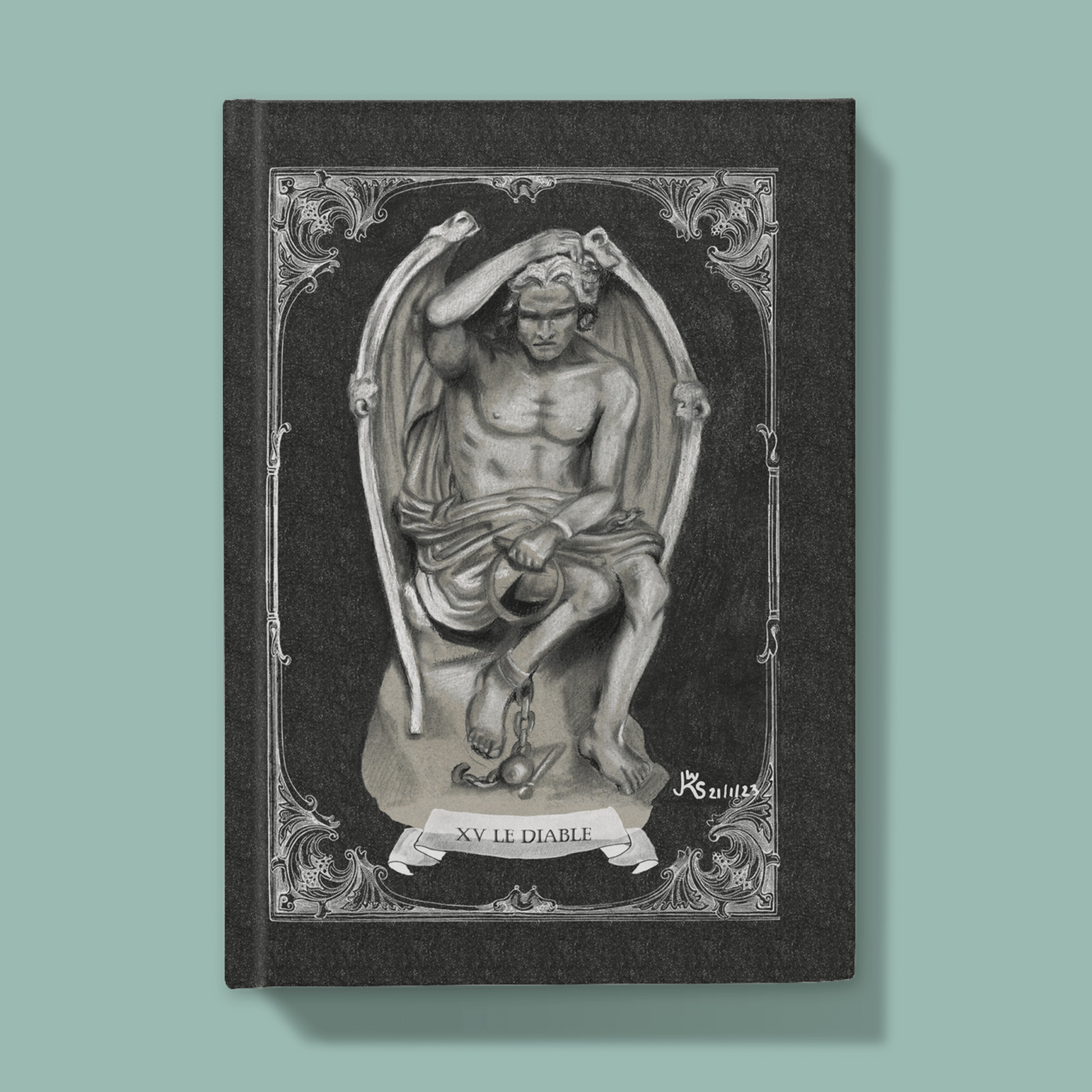 Tarot Hardcover Journal Tarotkarte Der Teufel 