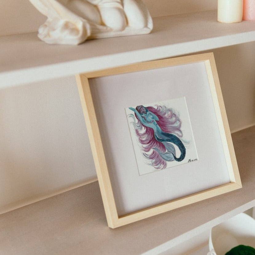 Original Acrylbild Kleine Meerjungfrau | Unikat für Dein Zuhause Deko