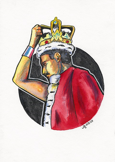 Aquarellskizze Freddie Mercury