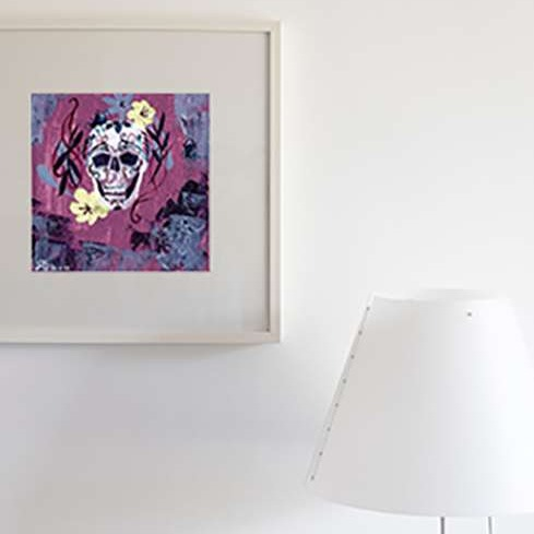 Original Acrylbild | Calavera Candy Skull | Unikat für Dein Zuhause | -Original-Sabrina Wohlfeil Artist