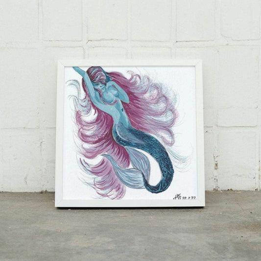 Original Acrylbild Kleine Meerjungfrau | Unikat für Dein Zuhause Deko