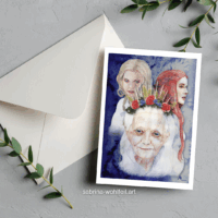Limitiert - Fine Art Postkarte Tarotmotiv "Die Hohepriesterin" – Bild 2