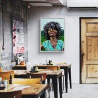 Handgemaltes Acryl Porträt auf Leinwand nach Deinem Foto – Bild 2
