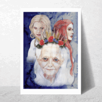 Limitiert - Fine Art Postkarte Tarotmotiv "Die Hohepriesterin" – Bild 4