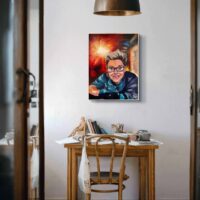 Handgemaltes Acryl Porträt auf Leinwand nach Deinem Foto – Bild 5