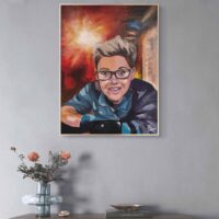 Handgemaltes Acryl Porträt auf Leinwand nach Deinem Foto – Bild 6