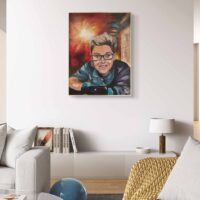 Handgemaltes Acryl Porträt auf Leinwand nach Deinem Foto – Bild 7