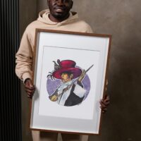 The Artist formerly known as Prince - Original Aquarell Porträt – Bild 5
