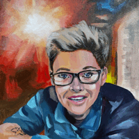 Handgemaltes Acryl Porträt auf Leinwand nach Deinem Foto – Bild 8
