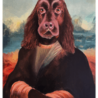 Limitiert - Fine Art Postkarte "Luna Lisa" nach Da Vinci – Bild 2