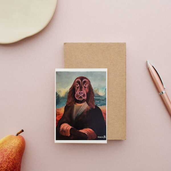 Limitiert - Fine Art Postkarte "Luna Lisa" nach Da Vinci