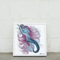 Kleine Meerjungfrau - Original Acryl auf Karton – Bild 2
