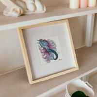 Kleine Meerjungfrau - Original Acryl auf Karton – Bild 3
