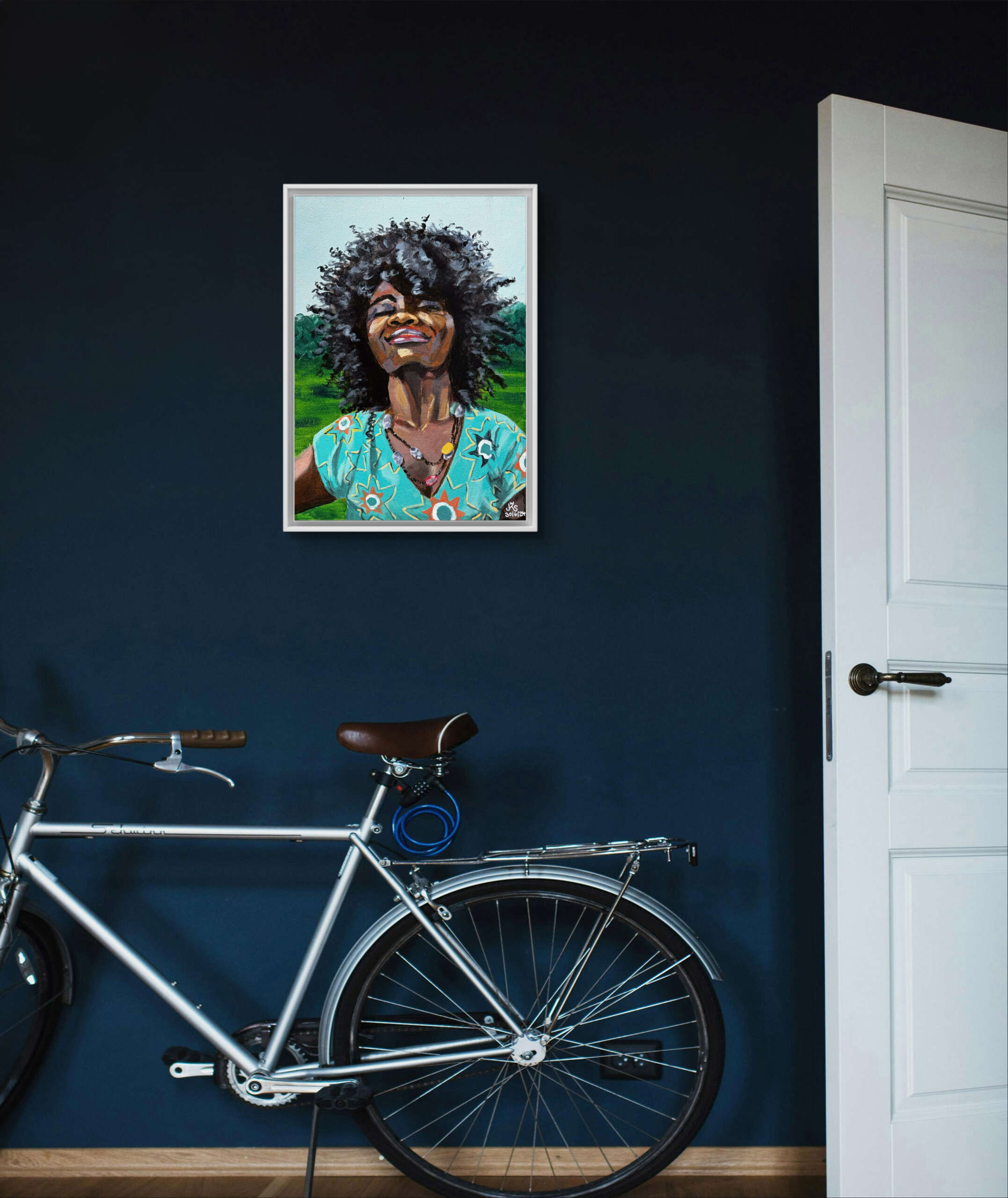 Handgemaltes Acryl Porträt auf Leinwand nach Deinem Foto – Bild 2