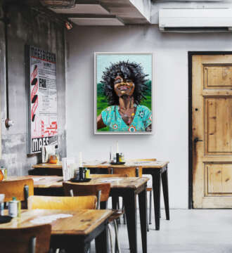 Handgemaltes Acryl Porträt auf Leinwand nach Deinem Foto