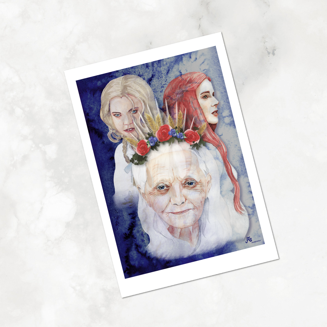 Limitiert - Fine Art Postkarte Tarotmotiv "Die Hohepriesterin" – Bild 7