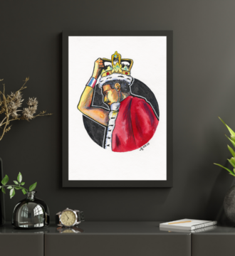 Show must go on - Original Aquarellporträt Freddie Mercury