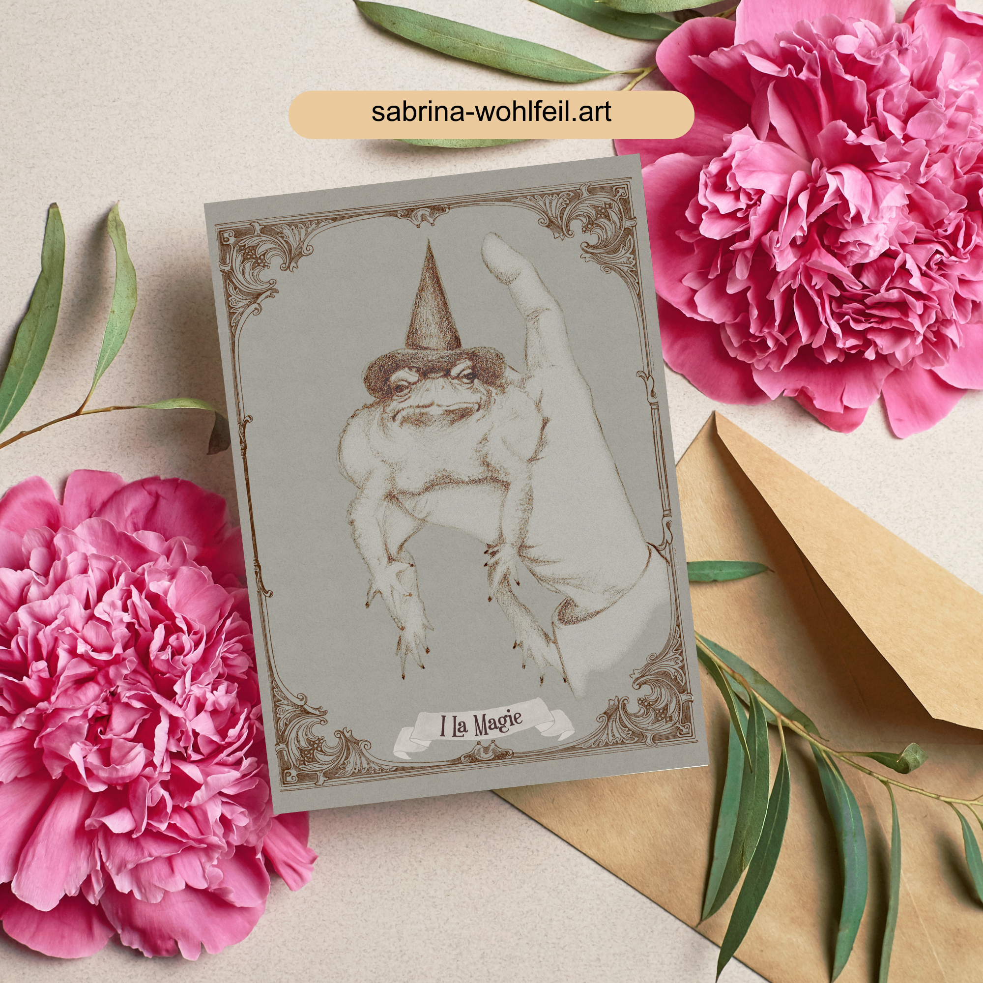 Magische Postkarte Tarotmotiv "La Magie"- Fine Art Print Qualität – Bild 4