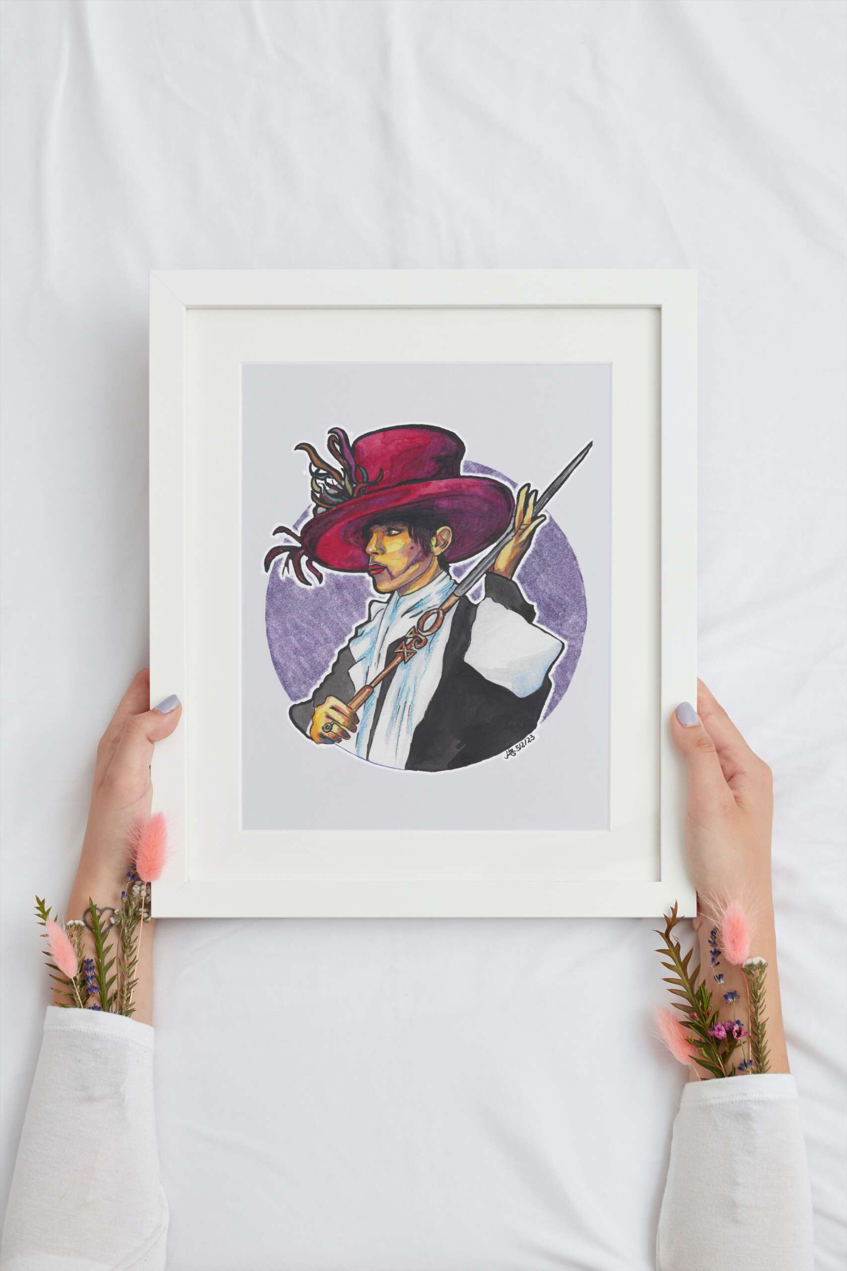 The Artist formerly known as Prince - Original Aquarell Porträt – Bild 3