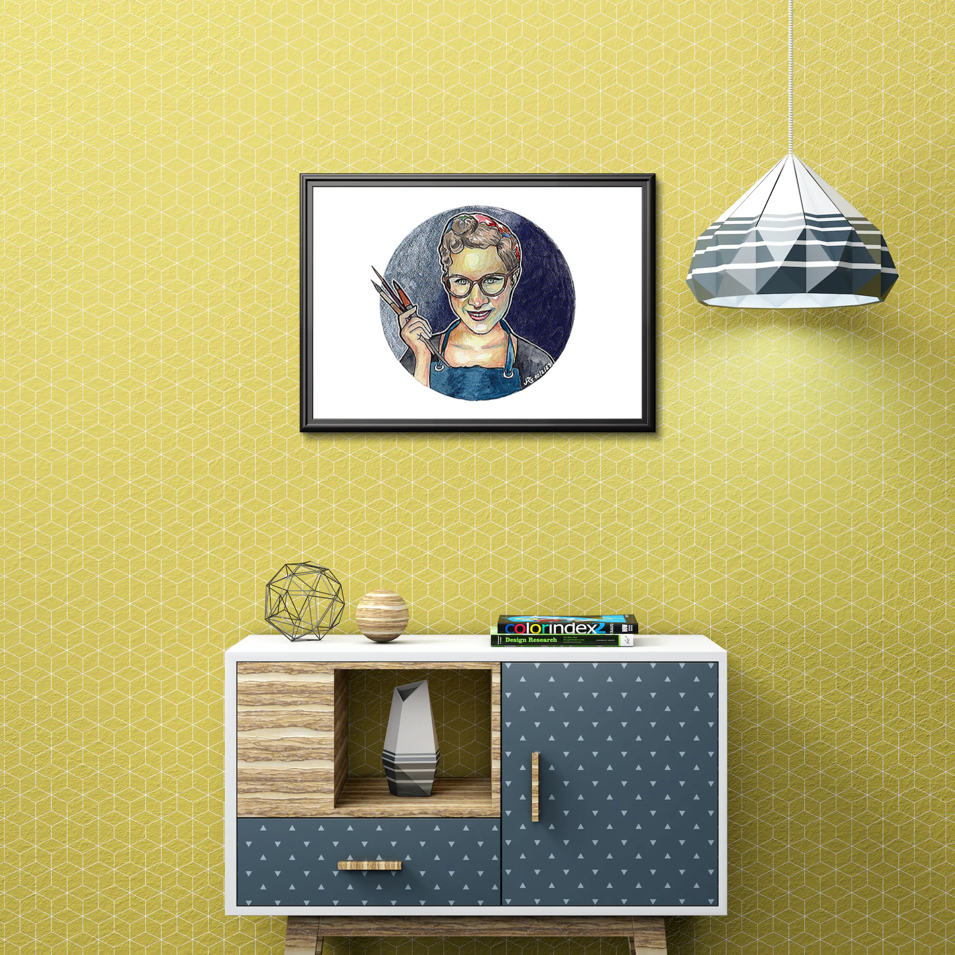 Modernes Aquarell-Porträt nach Foto im Comic Sketch Stil – Bild 2