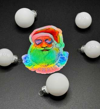 Cool Christmas holografischer Vinylsticker