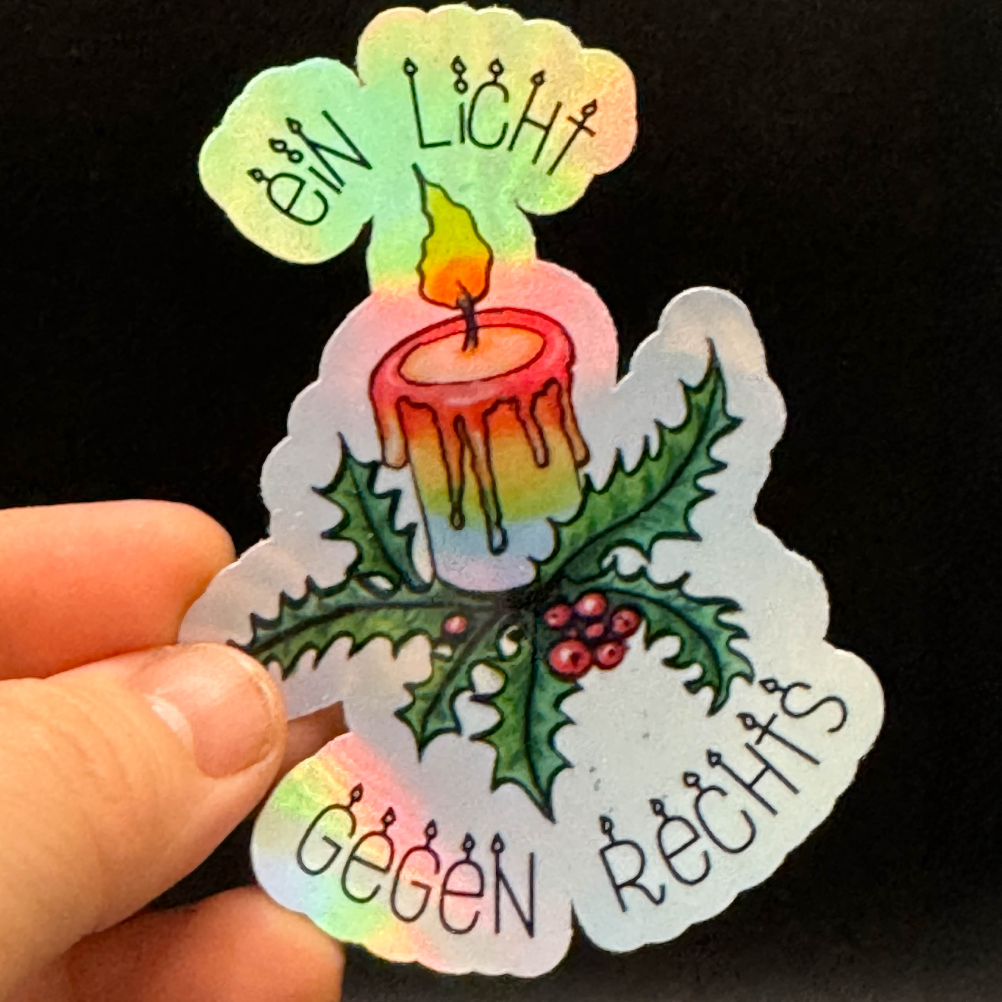 Ein Licht gegen Rechts Vinylsticker