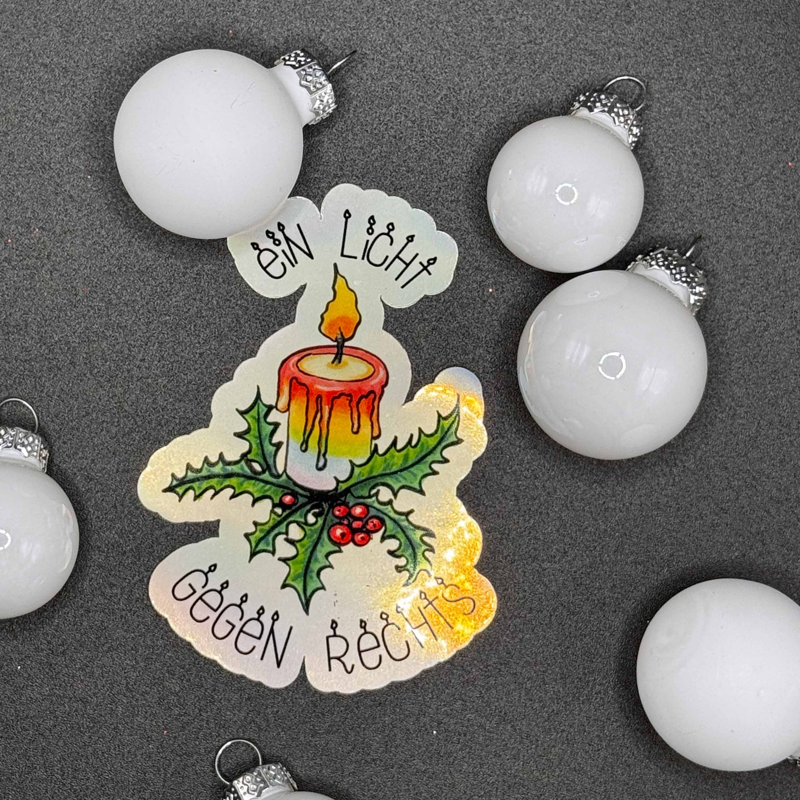 Ein Licht gegen Rechts Vinylsticker