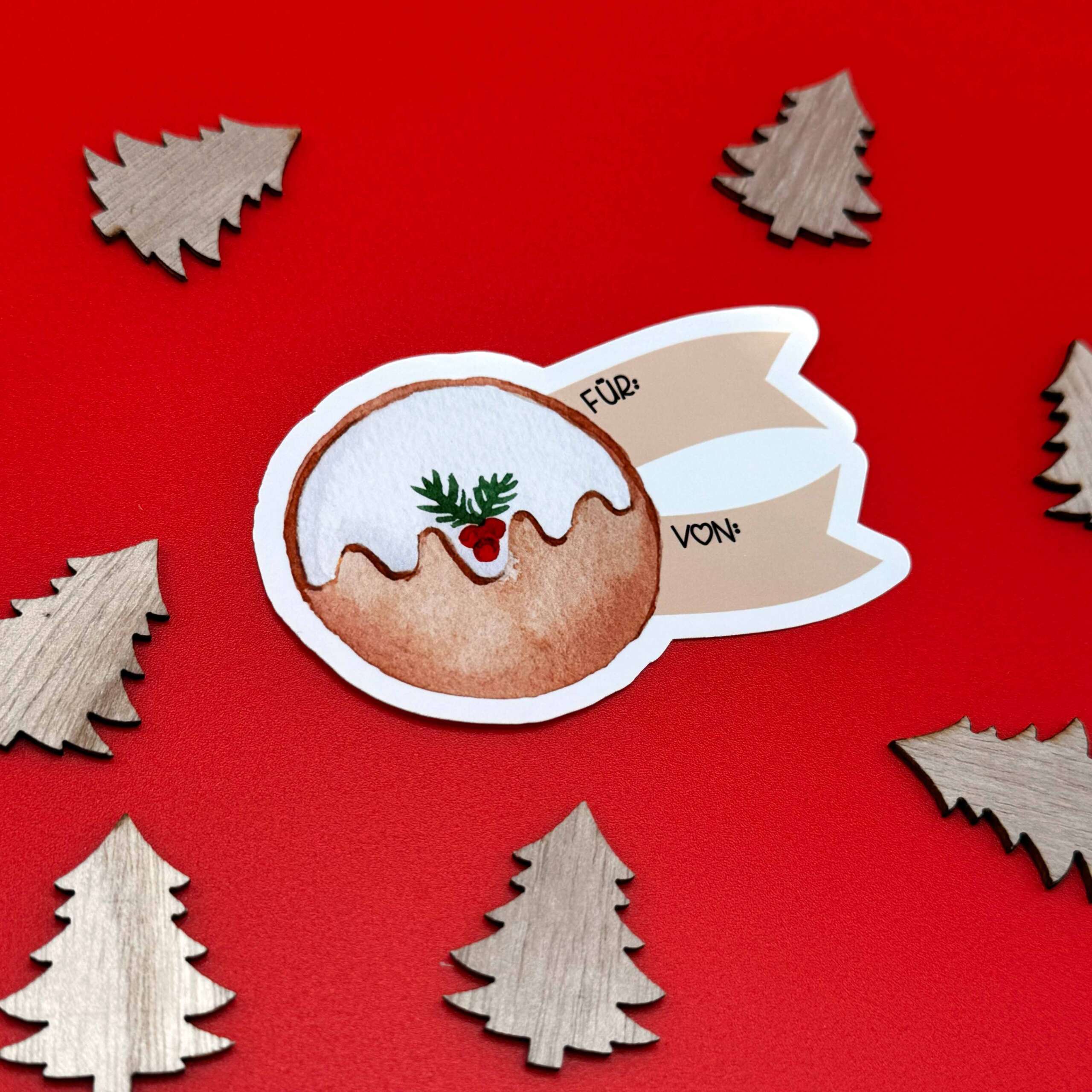 Lebkuchenkeks Geschenketikett Vinylsticker