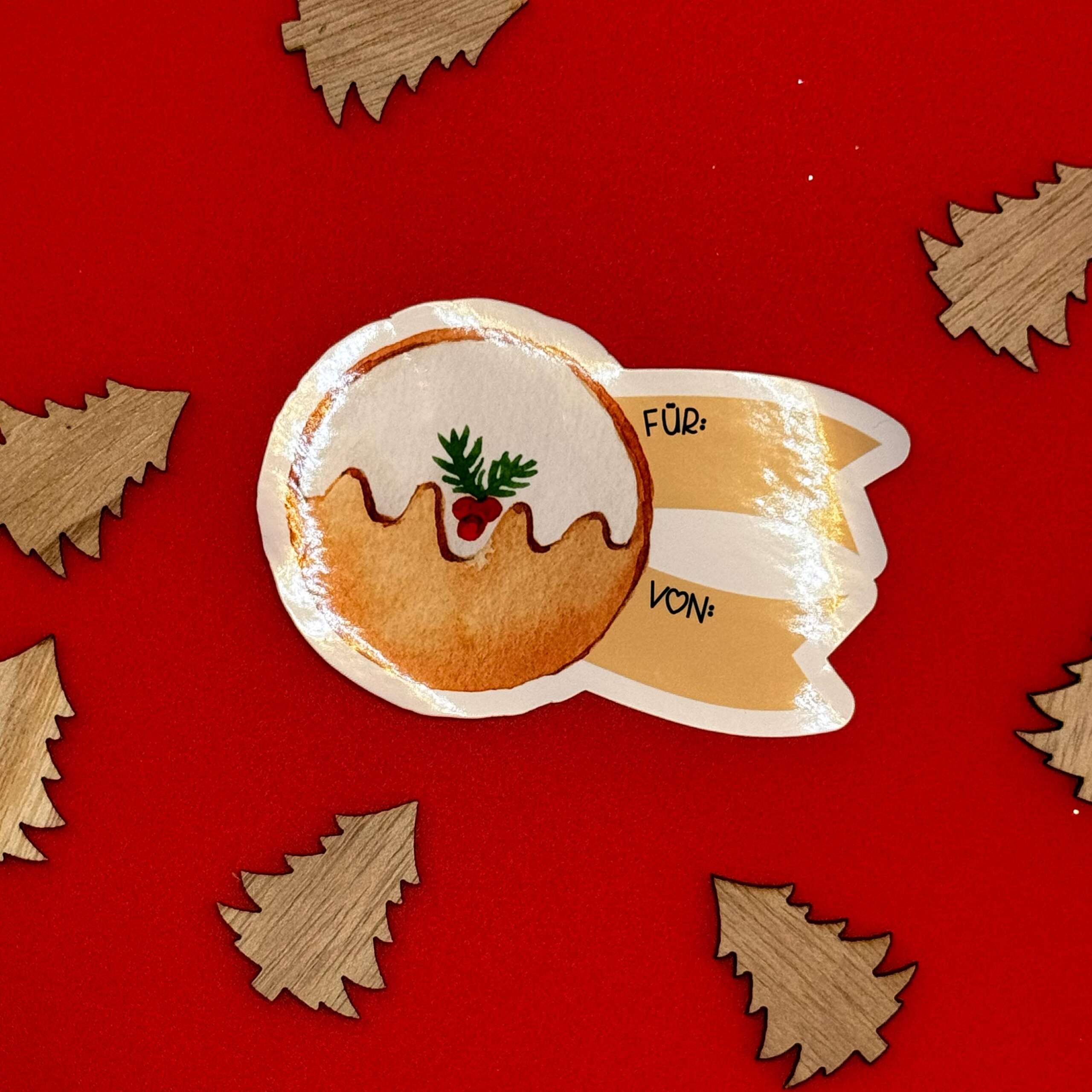 Lebkuchenkeks Geschenketikett Vinylsticker