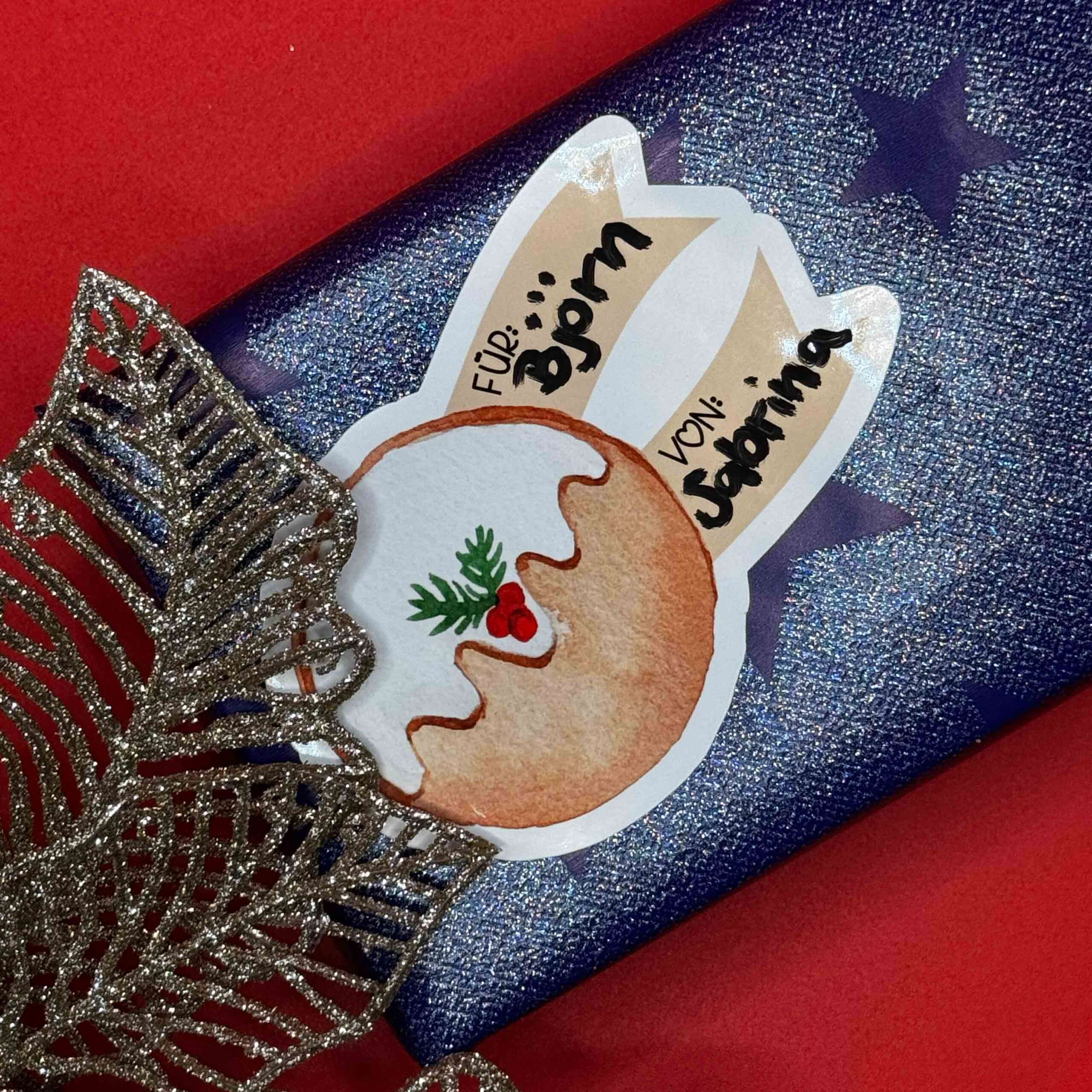 Lebkuchenkeks Geschenketikett Vinylsticker