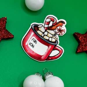 Heiße Schokolade Geschenketikett Vinyl