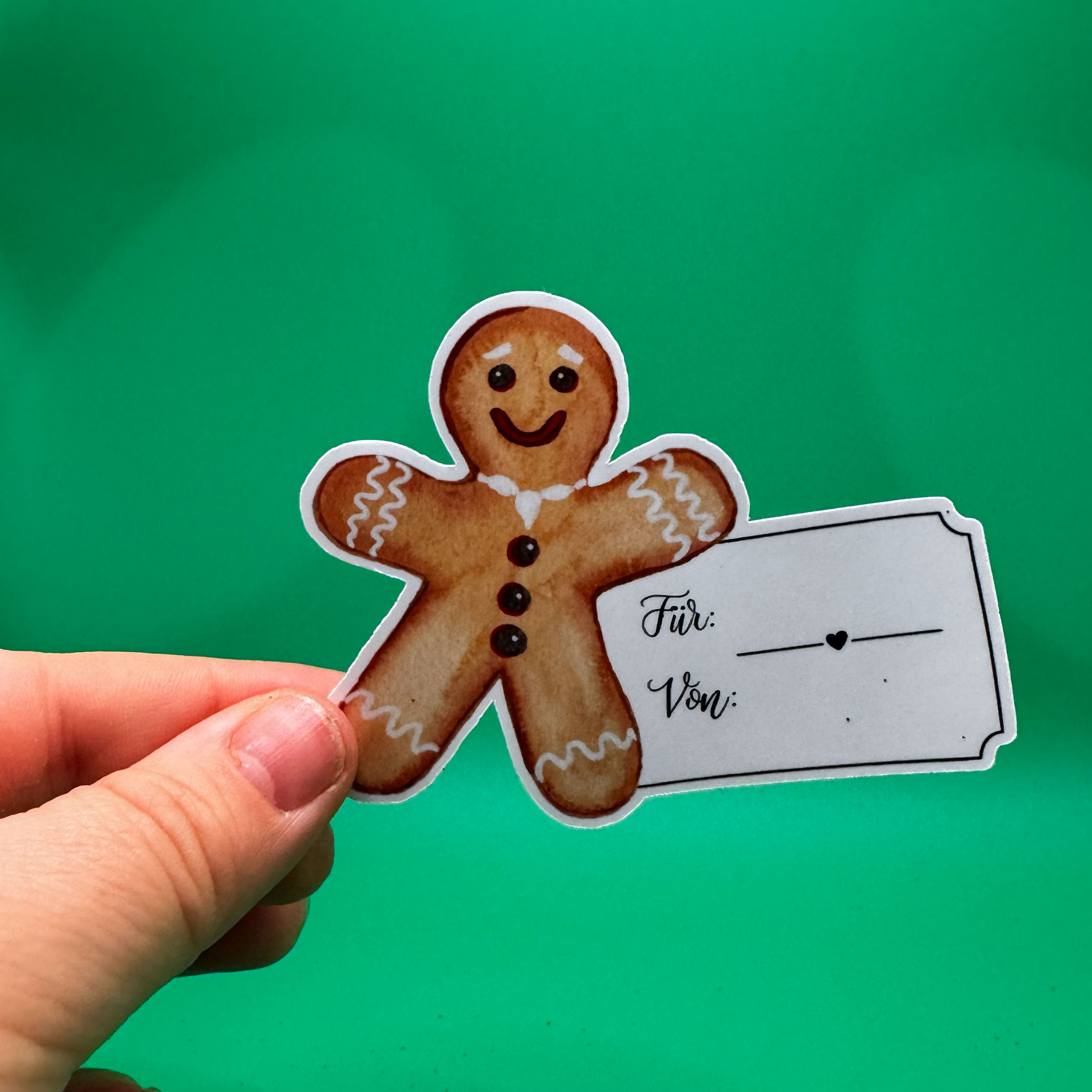 Lebkuchenmann Geschenketikett Vinylsticker