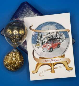 Mini Cooper in Schneekugel