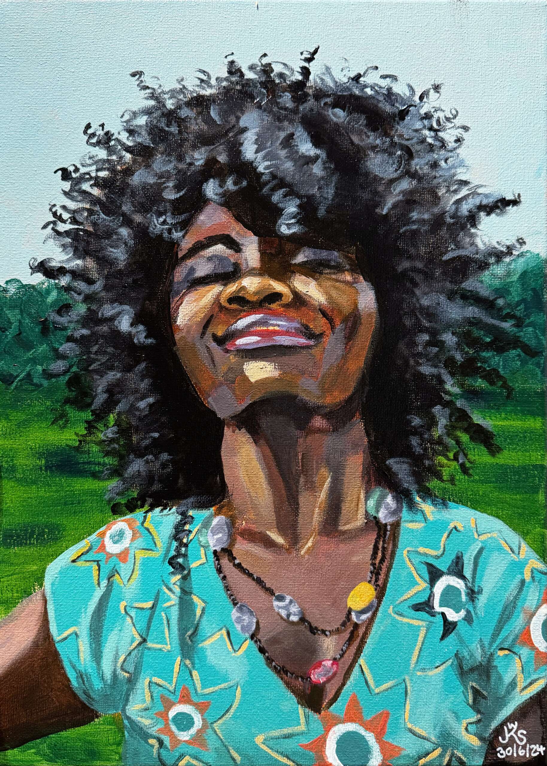 Handgemaltes Acryl Porträt auf Leinwand nach Deinem Foto – Bild 6