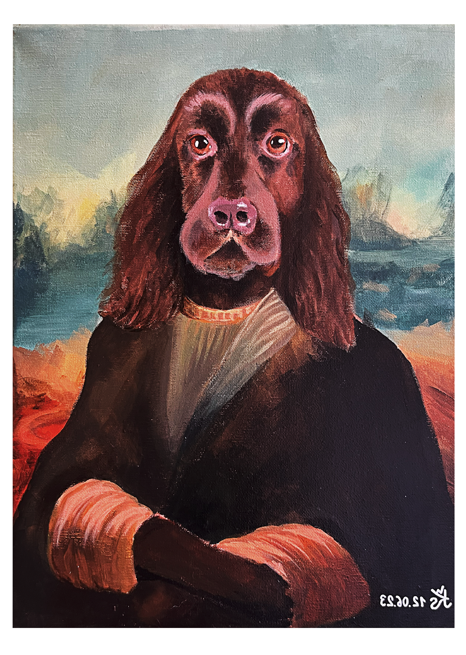 Limitiert - Fine Art Postkarte "Luna Lisa" nach Da Vinci – Bild 3