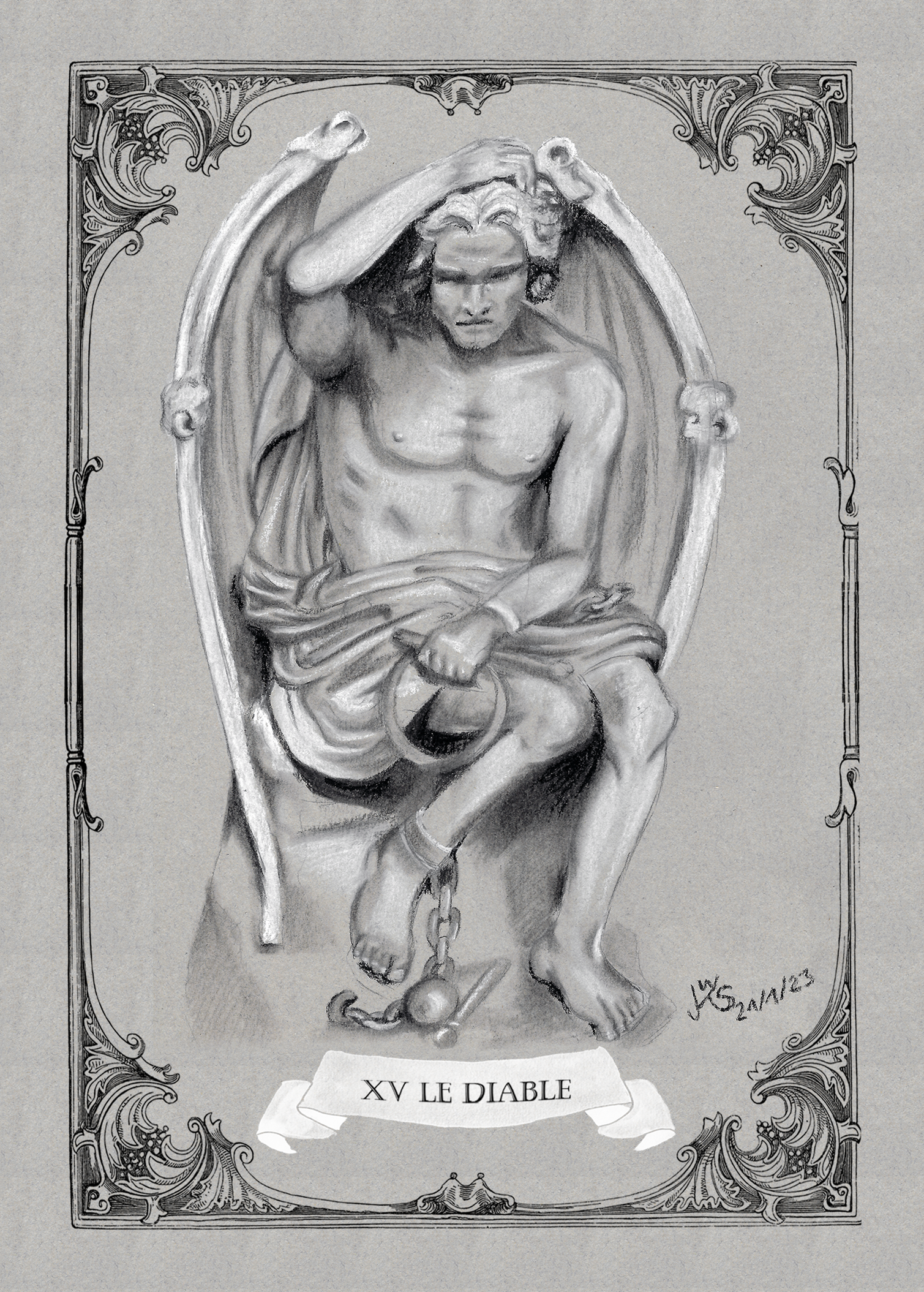 Fine Art Postkarte Tarotmotiv "Der Teufel" – Bild 5