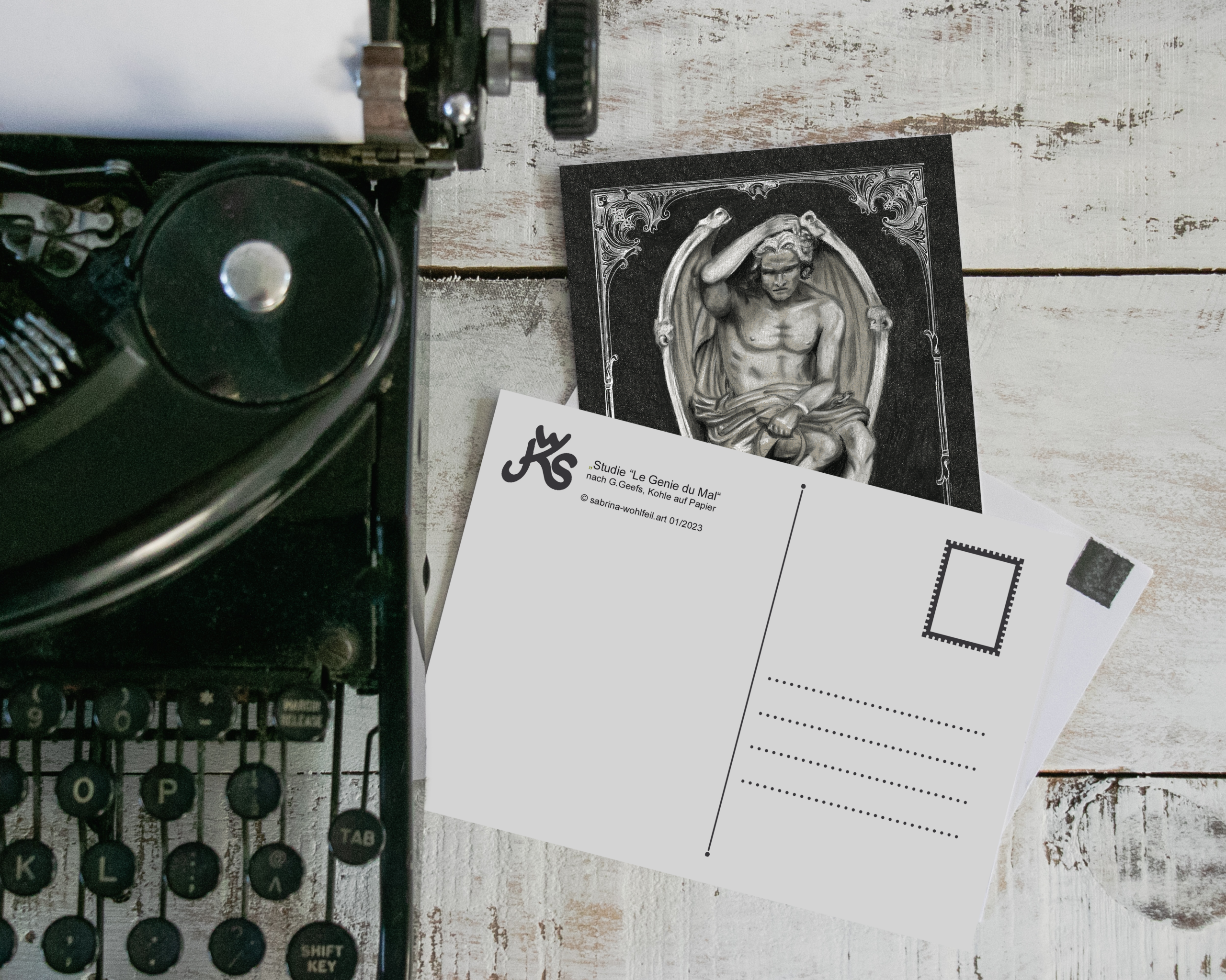 Fine Art Postkarte Tarotmotiv "Der Teufel" – Bild 3