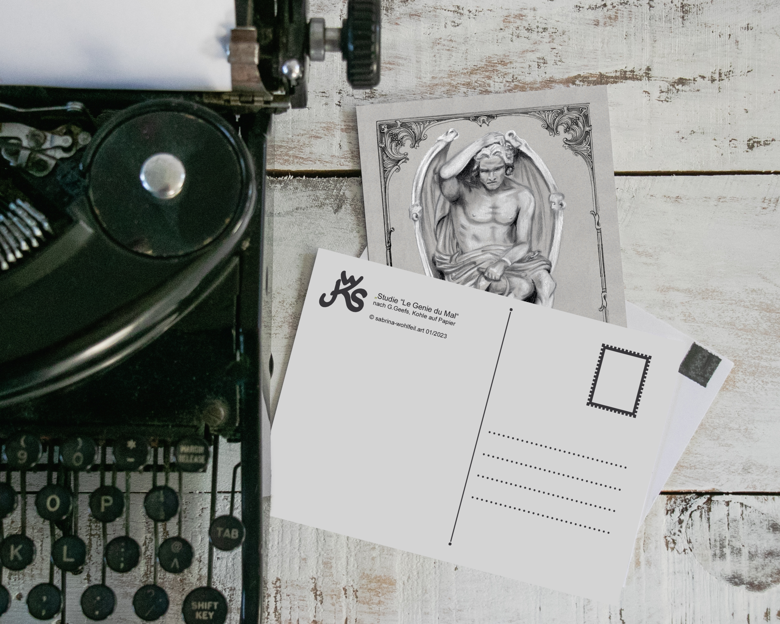 Fine Art Postkarte Tarotmotiv "Der Teufel"