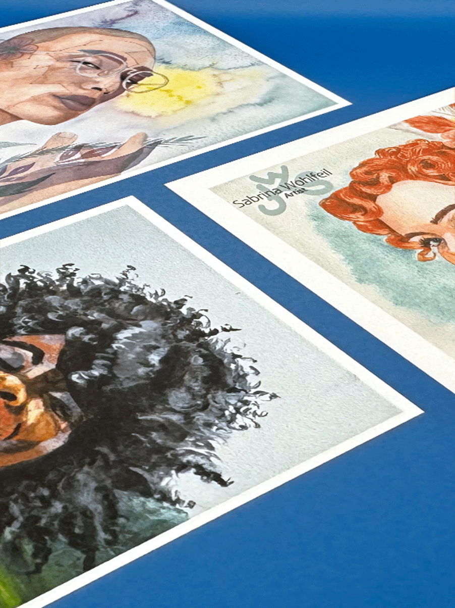 Postkarte „Changing Perspectives“ – Porträt mit Chamäleon | Kunstdruck – Bild 5