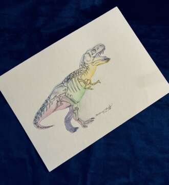 Tristan bares Teeth - Original Aquarell in Grisaille Technik