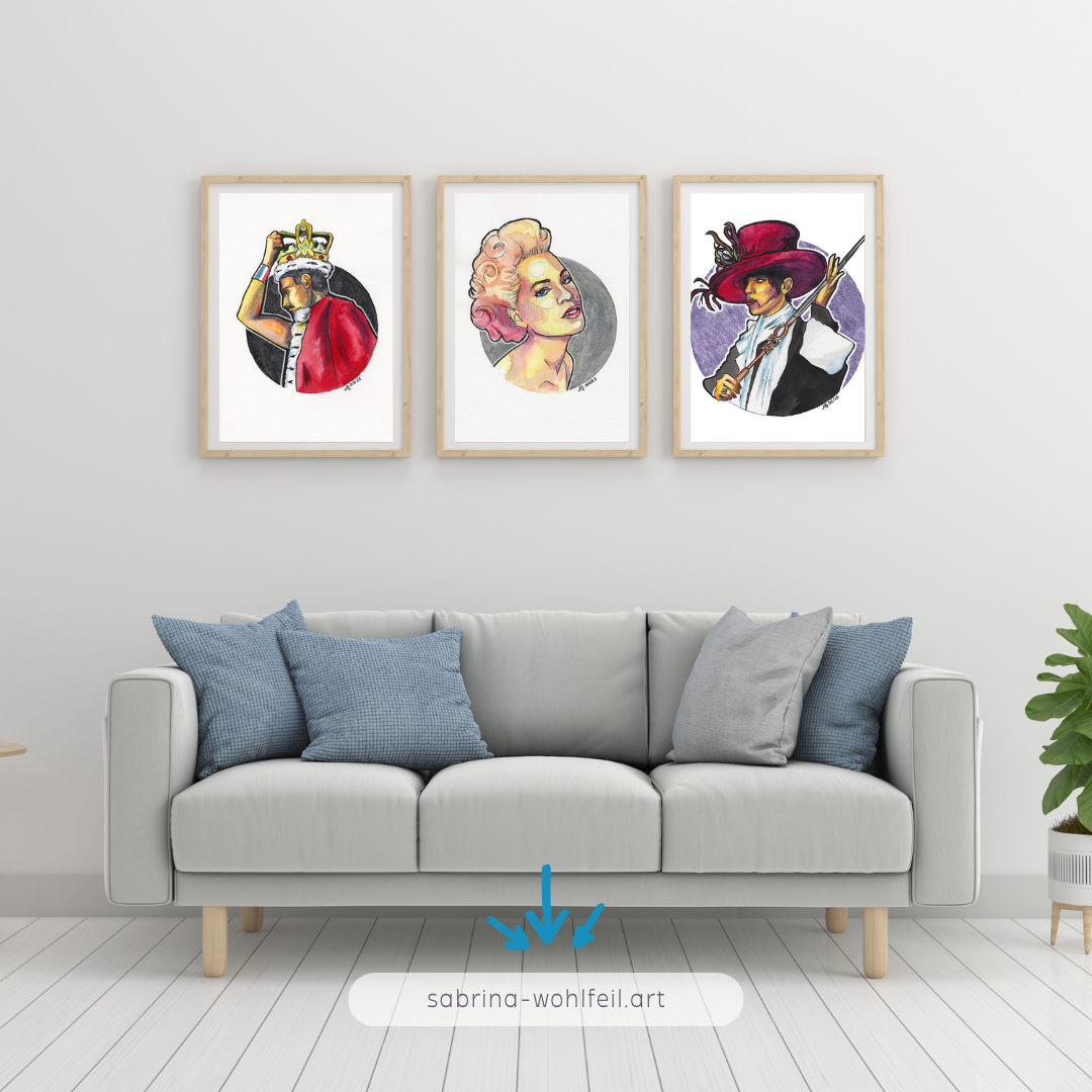 The Artist formerly known as Prince - Original Aquarell Porträt