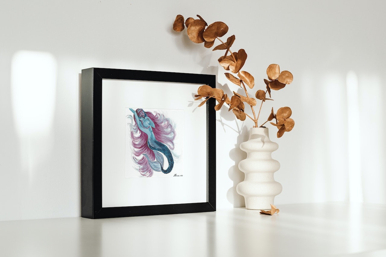 Kleine Meerjungfrau - Original Acryl auf Karton – Bild 2